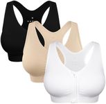 Women's Zip Front Sports Bra - Wire