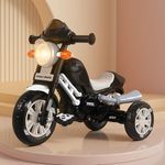 Kidsmate Turbo Bike Pedal Tricycle for Kids | Musical Horn & Lights | Ages 3-6 | Black-White