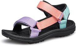 vibdiv Girls Sandals Kids Adjustabl