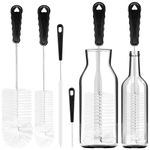 YUNGMAX Bottle Cleaning Brush Set, 4Pcs Long Handle Bottle and Straw Cleaner Brushes for Washing Water Bottles, Drinks Bottles, Baby Bottles, Glass, Teapots, Pipes