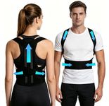 ZFFAFUR Posture Corrector Back Brace for Men and Women, Adjustable Full Back Support Belt, Shoulder Straightener for Improving Hunchback, Relieving Back Pain, and Supporting Spine Alignment