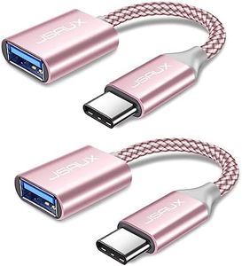 USB C to USB Adapter [2 Pack], JSAUX USB Type C Male to USB 3.0 Female OTG Cable Thunderbolt3 to USB Adapter Compatible with MacBook Pro/Air 2019 2018 2017, Samsung Galaxy S23 S23+ Ultra Note 10 S9 S8