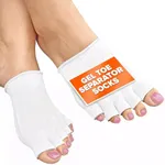 Gel Toe Separator Socks Women - Toes Separator Feet Care 1 Pair Gel Toe Separators Large - Toe Separator Pedicure Toe Spacers Compression Socks with Gel - Toe Separators for Women