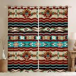 Western Decor Window Curtains for Bedroom Aztec Curtains Cowboy Cowgirl Southwestern Window Drapes Kids Boys Girls Bohemian Tribe Arrow Retro Farmhouse Country Window Treatments, 42x84 Inches,2 Panels