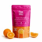4 in 1 Orange Body Hair Removal Powder Mask for Women & Men Instant Painless Hair Removal Tan Removal Exfoliation & Skin Nourishment No Heat No Strips Painless Full Body Wax Powder (80g)
