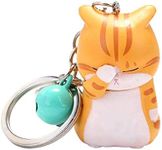 Cat Keychain Charms, Key Ring Key Chain Shy Chubby Kitten Trinket Bag