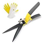 Jardineer Grass Shears Handheld, Razorsharp Hand Grass Clippers, Non-Slip Grass Clippers & Shears, Grass Shears Manual for Lawn, Hand Shears and Clippers for Grass