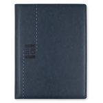 Mahavir Premium Diary 2025 | A4 Size | One-Day-to-a-Page New Year Diary | 424 pages | Natural Shade Paper | PU (Faux Leather) Cover Material | (Blue)