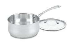 Cuisinart 4193-20 Contour Stainless 3-Quart Saucepan with Glass Cover, Silver