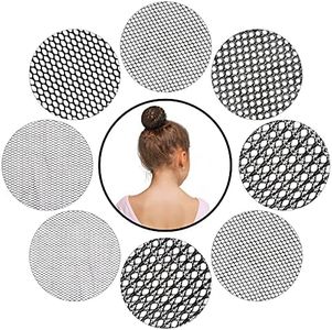 8 Pieces Invisible Hair Nets for Ballet, Dance, and Buns - Natural Style Hair Covers for Women and Girls