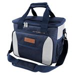 Yuzerfortalbe Cooler Bag 40 Cans Plus，Lunch Bags Insulated Soft Coolers Insulated, Double Leakproof Soft Sided Collapsible Beach Cooler for Picnic,Camping, Grocery,Travel,（25L）-Blue…