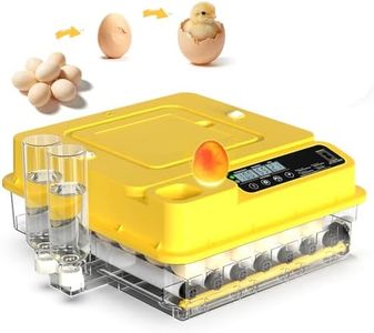 36 Egg Incubator for Hatching Eggs, Fully Automatic Egg Incubator with Auto Temp/Water/Turning, for Chicken Duck Goose Quail Pigeon Turtle Eggs, Humidity Control by Bottles, 360° View Clear Window