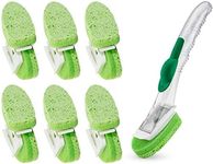 Libman 1 Dish Wand and 6 Dishwand Refill Replacement 2 Packs Soap Dispenser Dish Sponge 12 Pack Refills Nonscratch Dishwand Holder Handle Dishwashing Scratch Free