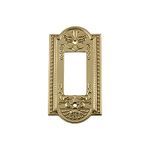 Nostalgic Warehouse 719929 Meadows Switch Plate with Single Rocker, Polished Brass