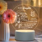 Christmas Gifts for Daughter, Daughter Gifts from Mom, to My Daughter Birthday Graduation Wedding Mothers Day Gifts - Personalized Acrylic Night Light Gifts for Daughter from Mothers