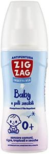 ZIG-ZAG Insettivia Repellente Antipuntura Baby Protegge da Zanzare Comuni, Tigre, Tropicali, Zecche, Lozione, 100 ml