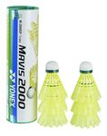 Yonex Mavis 2000 Green Cap Nylon Badminton Shuttlecock, Pack of 6 - Made in Japan