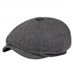 Goodern Goodern 1 Pack Men's Cotton Flat Cap Ivy Gatsby Newsboy Hat, Breathable Hat Beret Cap Cabbie Caps for Men Women