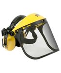 Oregon Q515061 Browguard, Ear Protectors & Steel Mesh Visor Combination, Adjustable Safety Face Shield with Ear Muffs