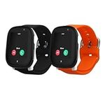 kwmobile Watch Strap Set Compatible with Xplora X6 Play - 2X TPU Silicone Fitness Tracker Sports Band - Size Small (S)