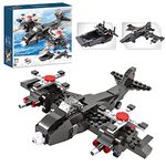 3in1 Creator Fighter Jet, Army Plane Building Kit Military War Airplane Gunship Aeroplane Building Toys Battle Warship Play Set Gift for Kids Aged 6-12, 231 Pieces