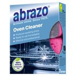 abrazo Oven Cleaner for fan assisted ovens, oven door, racks & trays | heavy duty degreaser with natural soap, no fumes non toxic | pack of 2 sponges