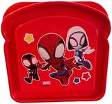 Spider-Man and Friends Reusable Sandwich Box Compact Food Storage Container - BPA Free - Great for Kids Lunches and Snacks