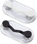 Readerest Magnetic Eyeglass Holders - Eye Glasses Holder with Magnetic Clips Sunglasses Holds - Stainless Eyeglasses Organizer - Multi-Functional Magnet Storage - 2 Pack Black & White