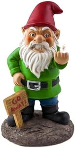 BigMouth Inc Garden Gnome, Funny Lawn Gnome Statue Garden Decoration (Go Away)