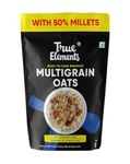 True Elements Multigrain Oats 500g - Jowar and Ragi | Oatmeal | Oats for Weight Loss | Millet Rich Breakfast | Healthy Breakfast | Rich in Fibre and Protein