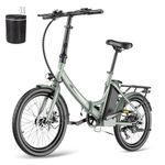 Fafrees F20 LIGHT Electric Bicycle, 20 Inch Folding Electric Bike, 14.5Ah/522Wh Battery E-bike, 250W City Electric Bike for Adults, Green