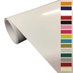 Self Adhesive Sticky Back high Gloss White Sign Vinyl by vgoltd fablon Craft Covering (1m x 610mm roll, White)