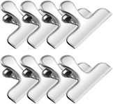 Chip Clips, 8 Pack Stainless Steel Chip Clips, Chip Clips Bag Clips Food Clips, Bag Clips for Food, Clips for Food Packages, Chip Bag Clips - Air Tight Seal, Heavy Duty Snack Clips Kitchen Clips