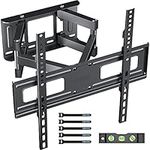 BONTEC TV Wall Mount for 23-70 Inch LED LCD Flat & Curved TVs, Swivels Tilts Extends Double Arm Full Motion TV Wall Bracket Holds up to 45kg, Includes HDMI Cable, Spirit Level, Max VESA 400x400mm