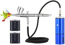 Casubaris CASUBARIS Auto stop cordless airbrush kit with compressor kit,rechargeable dual action air brush gun,connect with different airbrush pens to spray paints for multi use