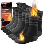 Debra Weitzner Thermal Socks for Men Women Warm Socks 4/6 Pairs Crew Winter Thick Boot Socks