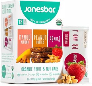JONESBAR (18ct Variety Pack, 18 Bars (1 Box)), USDA Organic Fruit & Nut Bar, Non-GMO, Kosher, Vegan, Gluten Free, Simple Snack Bar