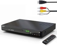 Blu-ray DVD Player for TV -1080P HD Blu-ray Player with HDMI/AV/Coaxial Output, USB input, All Regions dvds and Region B/2 Blu-Ray Disc, PAL/NTSC System (Metal Enclosure)