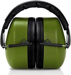 FRiEQ 37 dB NRR Sound Technology Safety Ear Muffs with LRPu Foam for Shooting, Music & Yard Work, Green