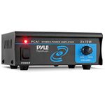 Compact Mini Stereo Power Amplifier - 2x15 Watt Portable Dual Channel Home Audio Speaker Receiver Box w/ RCA Cable L/R Input For CD Player, Tuner, MP3, For Amplified Speakers Sound System - Pyle PCA1