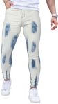 GINGTTO Mens Skinny Jeans Stretch S