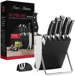 Master Maison Premium Kitchen Knife Set With Wooden Block German Stainless Steel Cutlery With Knife Sharpener & 8 Steak Knives