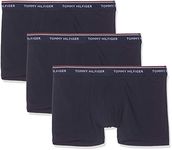 Tommy Hilfiger - Men's Boxer Shorts - Multipack Trunks For Men - 3 Pack Underwear Man - Signature Waistband Elastic - Peacoat - Size L