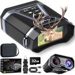 DOOCK 4K Night Vision Goggles - 2024 Upgrade Night Vision Binoculars for Adults 3” Large Screen Rechargeable Digital Infrared Binoculars with 32GB Memory Card & Carrying Case - Christmas Men Gifts