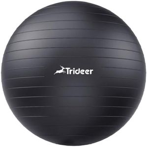 Trideer Extra Thick Yoga Ball Exercise Ball, 5 Sizes Ball Chair, Heavy Duty Swiss Ball for Balance, Stability, Pregnancy, Physical Therapy, Quick Pump Included