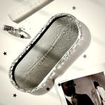 ITZYL Elegant Oval Resin Serving Tray | Premium Grey Design | Perfect for Home, Office, Coffee Bar, or Table Protection Decor | 12 × 5 | Great for Gifting | Pack of 1