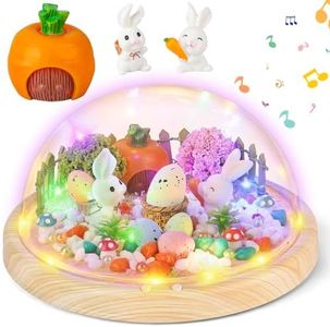 Polkoliye Make Your Own Night Light with Music, 7in Easter Nightlight Project Gifts for Girls, Birthday Gifts Toys for 4 5 6 7 8 9 10 Years Old Girls, Easter Arts and Crafts for Kids Ages 4-8 8-12