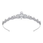 EVER FAITH Wedding Hair Crown Headband Tiara for Brides, Austrian Crystal Teardrop Costume Hair Accessory Hair Band for Cosplay Birthday Halloween Party Christmas