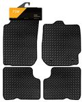 FSW - Tailored Mats - Fits DACIA Duster 2010-2017 - HEAVY DUTY 3mm Rubber Matting - Anti Slip Mat - Waterproof, Non Slip Car Floor Mat, with Anti Slip Backing - 4 Rubber Floor Mat Set