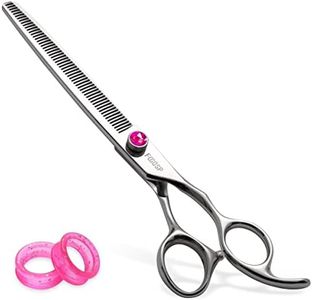 Thinning Shears for Dogs 7 in Professional Dog Thinning Shears for Grooming 56 Teeth Dog Grooming Scissors for Pet Cat Japanese 440C Stainless Steel(7.0'',Blending)